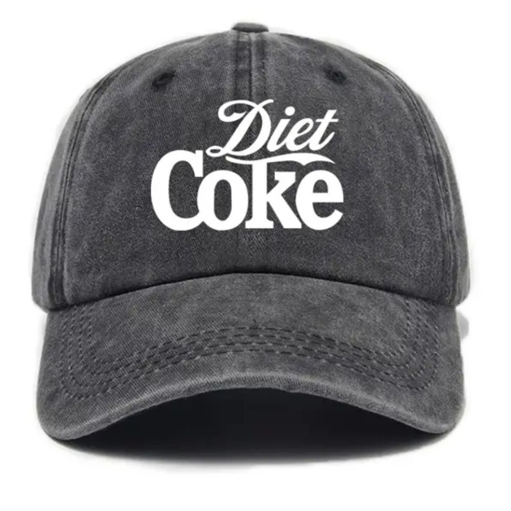 Vintage Style "Diet Coke" Black Adjustable Fit Baseball Hat Cap